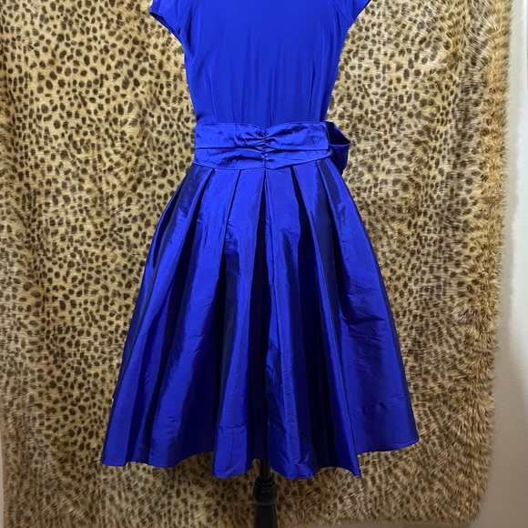 Brand- Arianna Papell Royal Blue Taffeta Dress - Picture 2 of 3